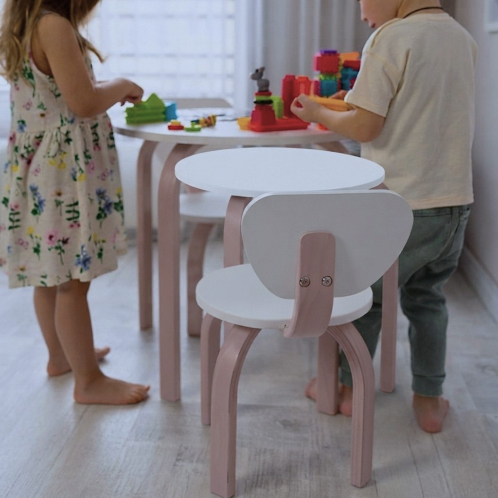 Dětská židlička Zukko Gekko Kids. Cappuccino / Bílá